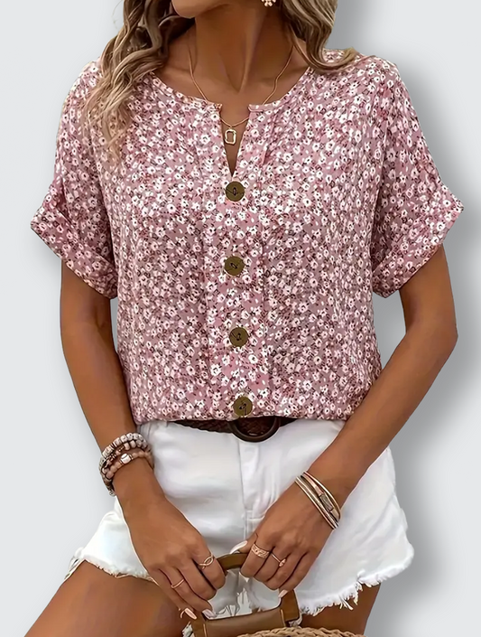 MAIKA | FLORAL BUTTON-UP BLOUSE